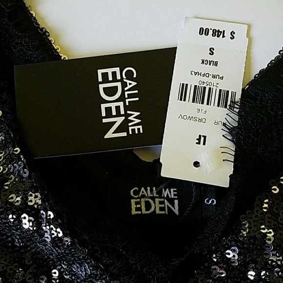 Black Sequin Slip Dress (LF) - Picture 3 of 8